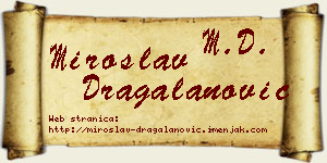 Miroslav Dragalanović vizit kartica